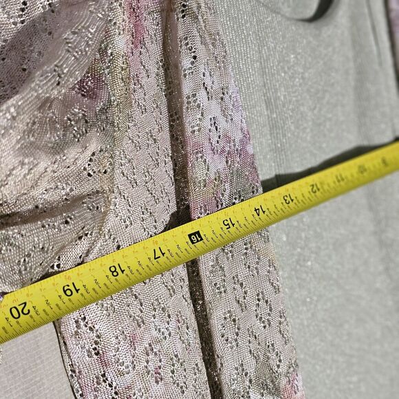 R&M Richards Karen Kwong Pink Pastel Floral Jacket Women's Size 10P Petites VTG - Picture 8 of 12